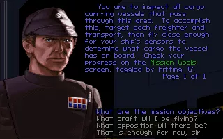 Star Wars: TIE Fighter - Collector&#x27;s CD-ROM DOS Briefing dialogue