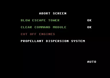 Apollo 18: Mission to the Moon Commodore 64 Realistic abort screens are also included