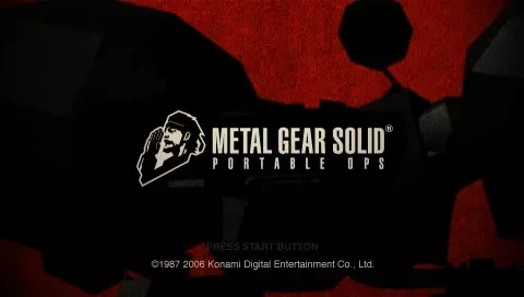 Metal Gear Solid: Portable Ops PSP Title screen