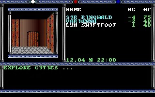 Champions of Krynn Amiga Rolling demo - Explore cities... and what&#x27;s behind that door...