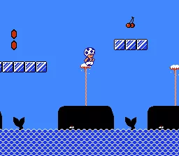 Super Mario Bros. 2 NES Thar be whales in 4-2!