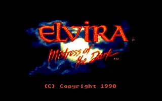Elvira Amiga Title screen