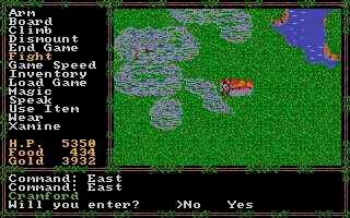 Questron II Amiga Demo - Entering a city
