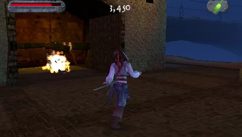 Pirates of the Caribbean: Dead Man&#x27;s Chest PSP Using explosions to a destroy metal door.