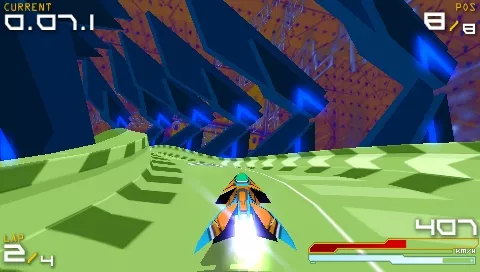 WipEout Pure PSP A race in progress