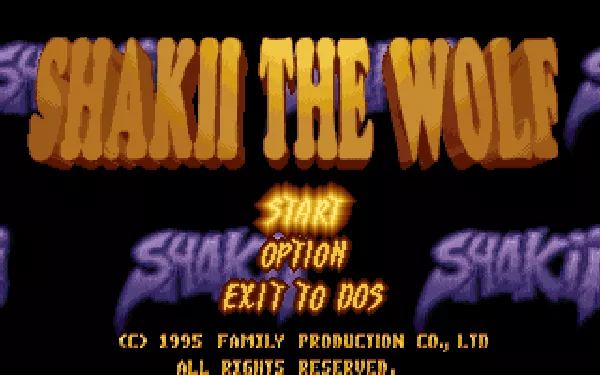Shakii the Wolf DOS Title screen