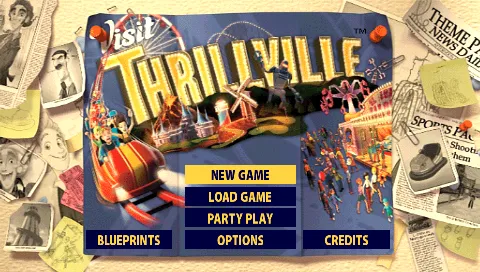Thrillville PSP Main menu