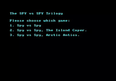 Spy vs. Spy Trilogy Amstrad CPC Loading menu