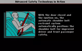 Ford Simulator II DOS Animation of the safety features