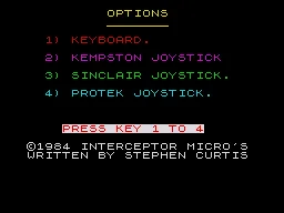 Plummet ZX Spectrum Options