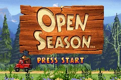 Open Season Game Boy Advance Title screen.