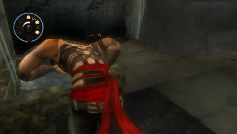 Prince of Persia: Revelations PSP Climbing up ledges.