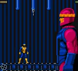 X-Men: Mojo World Game Gear The third boss, a huge Sentinel. Cyclops can direct his optic blast at the Sentinel&#x27;s head.