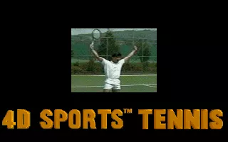 4D Sports Tennis DOS Title screen with video (VGA)