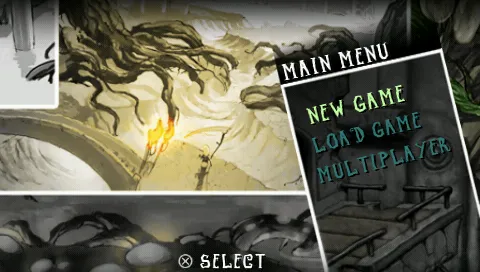 Death Jr. II: Root of Evil PSP Main menu