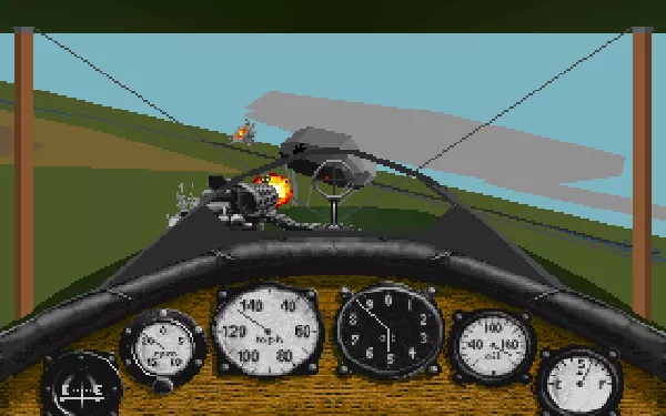 Red Baron: Mission Builder DOS Nieuport 28 cockpit
