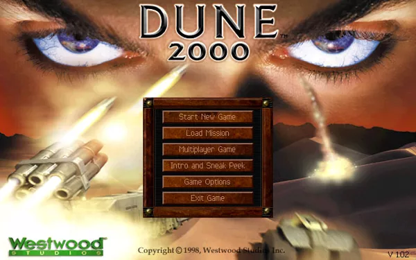 Dune 2000 Windows Main menu