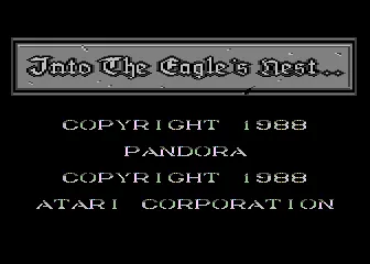 Into the Eagle&#x27;s Nest Atari 8-bit Title Screen