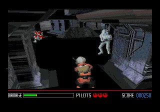 Star Wars: Rebel Assault SEGA CD On-foot levels control the same, but give you a shot at some stormtroopers.