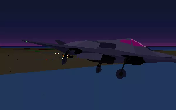 F-117A Nighthawk Stealth Fighter 2.0 DOS Gear down, bomb bay open (MCGA/VGA)