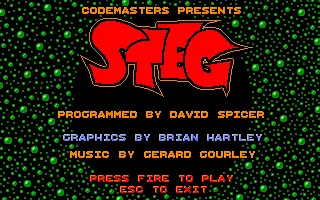 Steg the Slug DOS Start screen