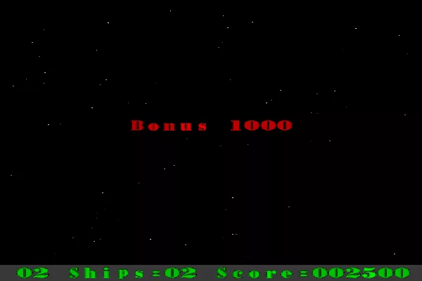 Cheesy Invaders DOS Finished a level.