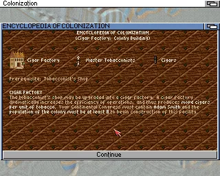 Sid Meier&#x27;s Colonization Amiga A comprehensive game encyclopaedia is available