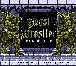 Beast Wrestler Genesis Title screen