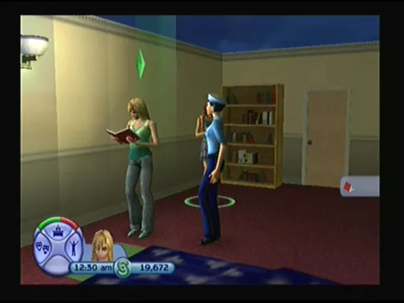 The Sims 2 PlayStation 2 Getting fined because neighbour disturbance - actually it was more like tea party