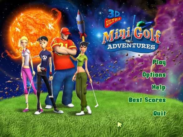 3D Ultra Mini Golf Adventures: Space Windows Title screen