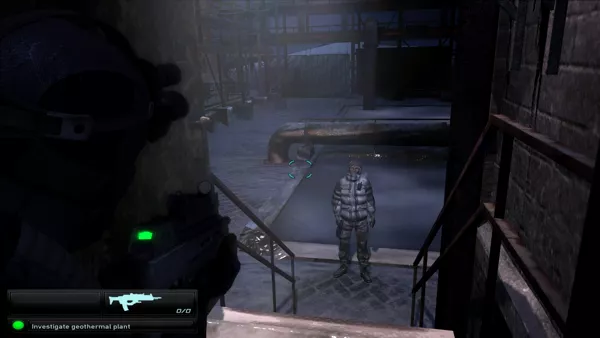 Tom Clancy&#x27;s Splinter Cell: Double Agent Windows Encountering an enemy unaware of your actions.