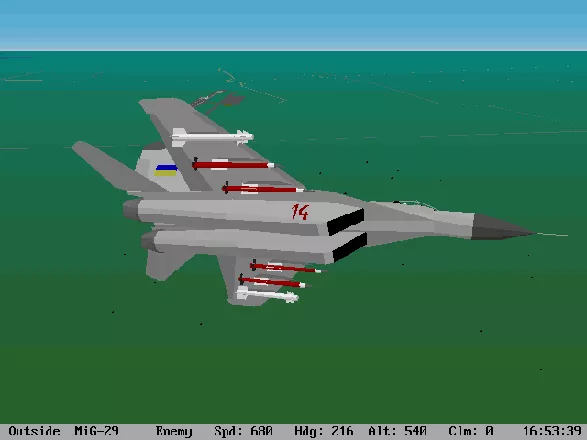 Su-27 Flanker DOS A Mig-29 in flight
