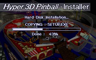 hyper 3-D Pinball DOS Install screen
