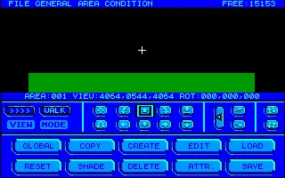 Virtual Reality Studio Amstrad CPC Area is blank at the very beginning