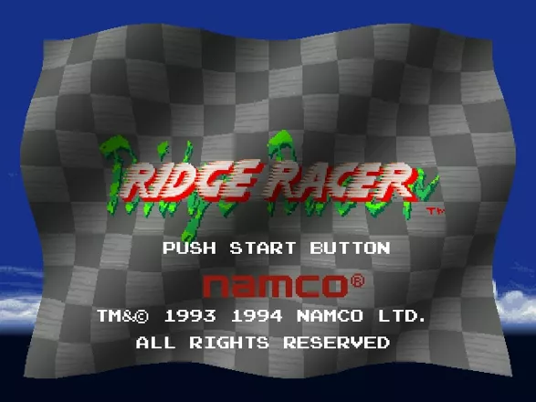 Ridge Racer PlayStation Title screen
