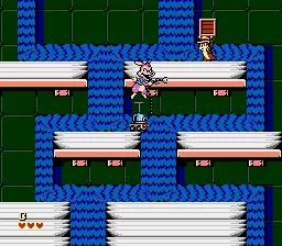 Disney&#x27;s Chip &#x27;N Dale: Rescue Rangers 2 NES Doing battle with the water rabbit