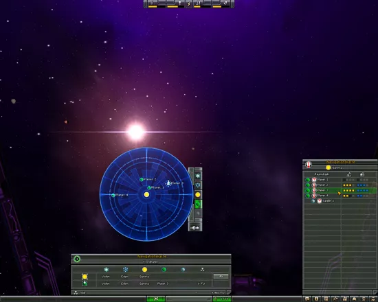 Parkan II Windows The stellar map allows navigation and shows the planets&#x27; industrial level