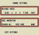 Pok&#xE9;mon Trading Card Game Game Boy Color Configuration Screen