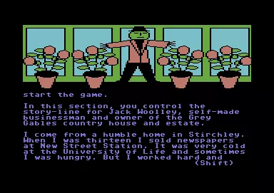 The Archers Commodore 64 Game start