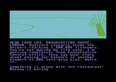 The Archers Commodore 64 Cash for honours, that&#x27;ll never happen...