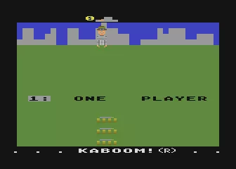 Kaboom! Atari 8-bit Title screen