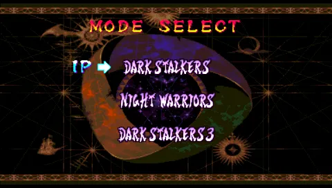 Darkstalkers Chronicle: The Chaos Tower PSP Mode select
