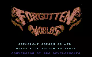 Forgotten Worlds Commodore 64 Title screen