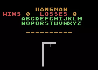 Hangman Atari 8-bit I need to select the correct letters.