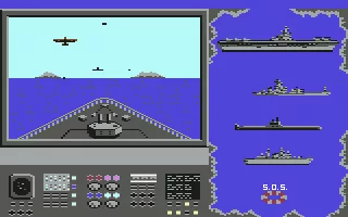 Battleship Commodore 64 Destroyed one of the computer&#x27;s ship