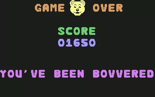 Bear Bovver Commodore 64 This screen appears whether you win or lose the game