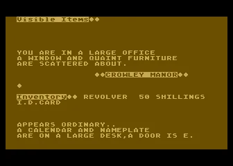 The Curse of Crowley Manor Atari 8-bit Could be useful