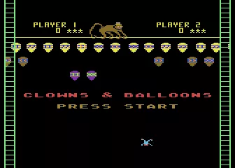 Clowns &#x26; Balloons Atari 8-bit Title screen