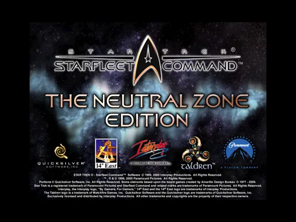 Star Trek: Starfleet Command - Neutral Zone Windows Title screen.