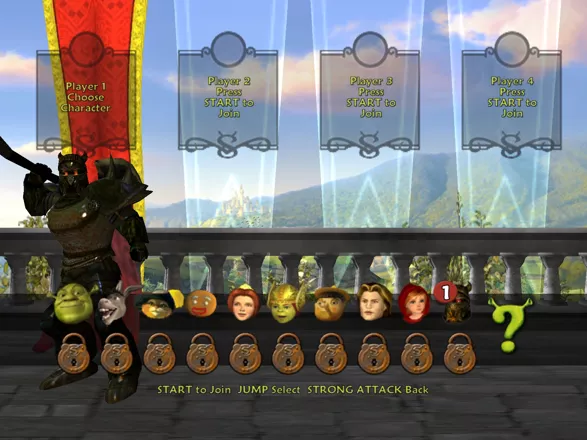 Shrek SuperSlam Windows Up to four players can play against or with each other.